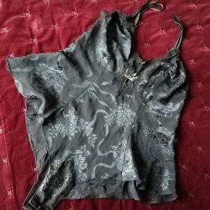 Victoria's Secret Black Satin Gold Label Teddy